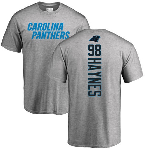Carolina Panthers Men Ash Marquis Haynes Backer NFL Football #98 T Shirt->carolina panthers->NFL Jersey